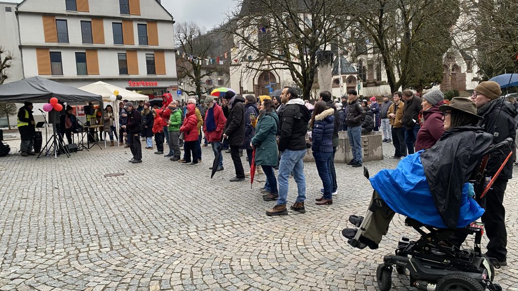 Kundgebung für Demokratie und Menschenrechte